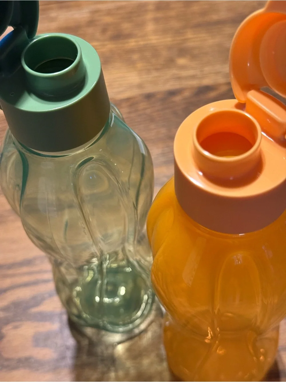 Tupperware Water Bottles Set - Mint Green and Orange